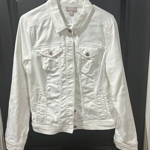 Women’s White Jean Jacket Size M